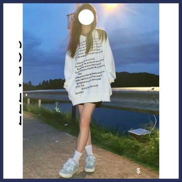 WYZ美式炸街秋冬個性連帽帽T 大學T女oversize寬鬆慵懶風潮流上衣