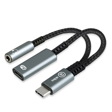 aibo Type-C 轉 3.5mm & Type-C 擴充轉接線 (PD60W快充)