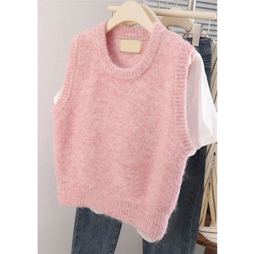 2025秋冬新款慵懶風針織馬甲女加厚外穿無袖坎肩背心氣質女士上衣