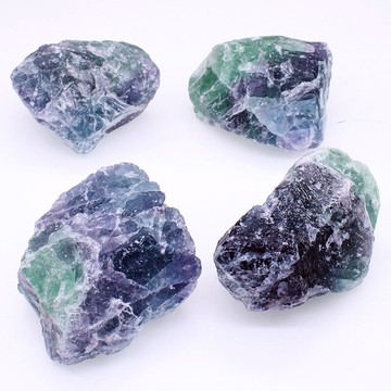 天然彩色螢石原石擺件大顆粒魚缸裝飾水晶毛料石頭