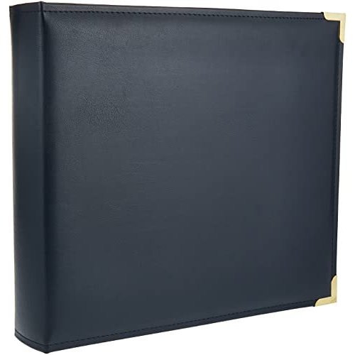 Pioneer Photo 12-by-12-Inch Sewn Oxford Cover Scrapbook Album, Navy Blue by