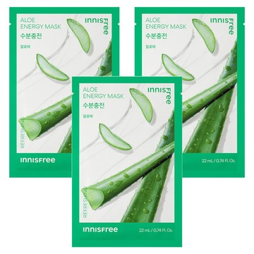 INNISFREE 台灣公司貨 我的真萃能量面膜 蘆薈款 22ml  1片  3包