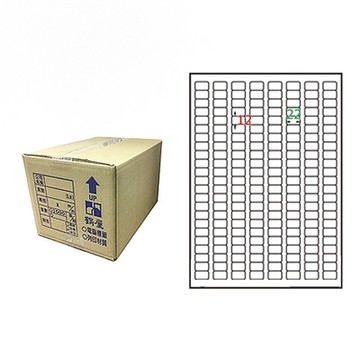 【鶴屋】A4電腦標籤 12x22mm 圓角 184格 1000張入 / 箱 L1222(LX)