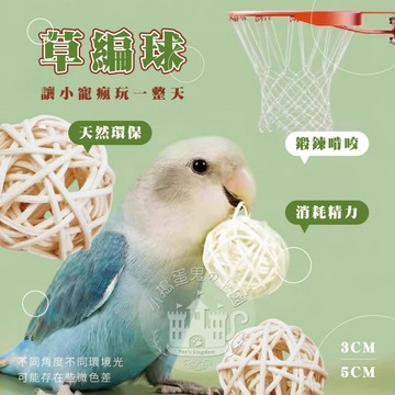 【小搗蛋鬼の王國】草編球 鸚鵡玩具 倉鼠玩具 小寵玩具 啃咬玩具 天然磨牙玩具 原色藤球 拍攝道具 鳥類玩具 玩具 生活