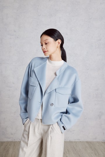 25FW 不對襯剪裁手工大衣
