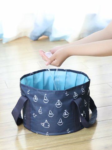 折疊泡腳袋 泡腳袋可折疊泡腳桶便攜式水盆旅行神器戶外宿舍簡易洗臉洗腳衣桶 【CM3441】