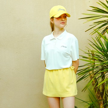 Piv'vee Club Terry 素色翻領 Polo衫 - 白色-S