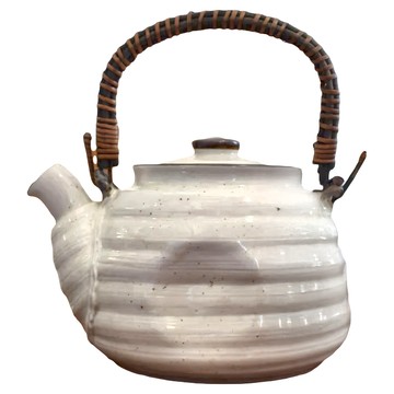美濃燒 禪風梨地大茶壺 日本製 陶瓷材質 含蓋寬15cm 含嘴高21cm  米色  1.85L  1個