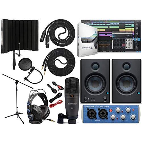 Presonus AudioBox 96 Audio Interface Bundle with Studio One Artist Software Pack with Eris 4.5 BT Pair 2-Way Bluetoothモニタおよび1 4”Instrument