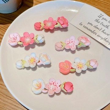 mori🎀mori櫻花髮卡髮夾甜美碎髮髮卡側邊ins小衆髮卡可愛髮夾兒童髮夾