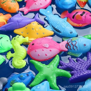 🔥臺灣出貨🔥散裝釣魚玩具20條魚裝兒童益智磁性釣魚玩具池套裝寶寶智力 6F1T