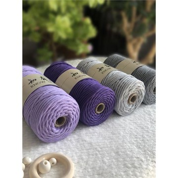 3mm彩色包芯棉繩手工diy編織包材料包掛毯飾macrame棉線平安喜樂