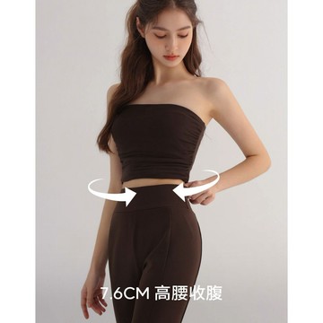 AIR SPACE 【纖女級2.0】高腰收腹長腿喇叭褲(黑/咖啡) 女裝 現貨