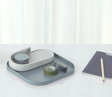 camino LUIS 多功能極簡置物收納文具組 天藍膠帶台 桌上擺飾