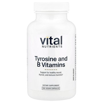 Vital Nutrients, 酪氨酸和 維生素 B 群，100 粒全素膠囊