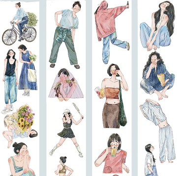 小美好 生活紀錄篇 楽しい PET 和紙膠帶 10米卷