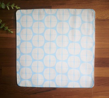 日本二重紗手帕=四分之一=晴空藍