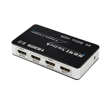 易控王 HDMI 切換器 3X1 三進一出 HDMI 2.0 4K60Hz IR遙控 (40-218-01K)