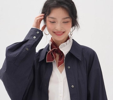 【多色貝殼】法式復古/簡約桑蠶絲方巾/禮物