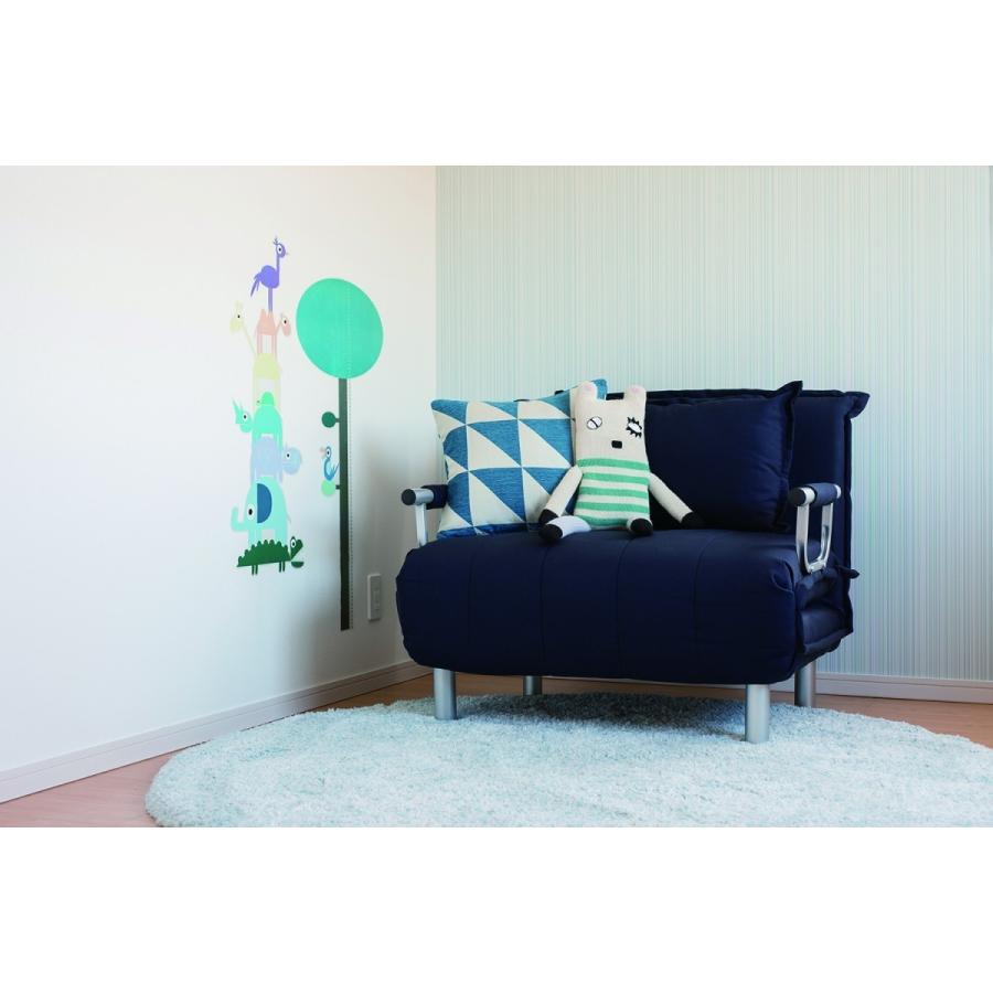 折りたたみソファーベッド/カウチソファー 【シングルサイズ】抹茶