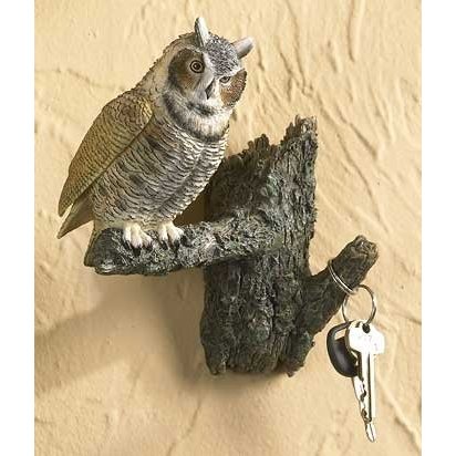 GREAT HORNED OWL壁フックSculpture