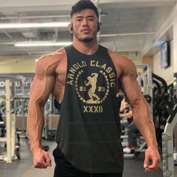 高帥健身背心男運動服大碼坎肩健身衣美式訓練健美寬松無袖t恤潮