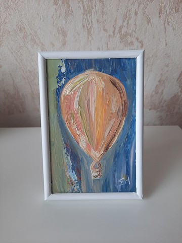 熱氣球油畫 熱氣球牆畫 小畫
