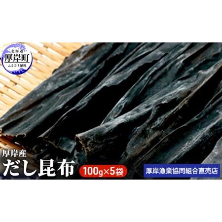 ふるさと納税  厚岸産 だし昆布 100g×5袋 (合計500g) 北海道厚岸町