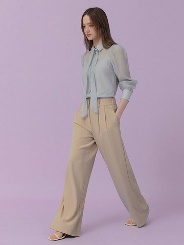 [TWEE] Femme Pintuck Wide Long Trousers