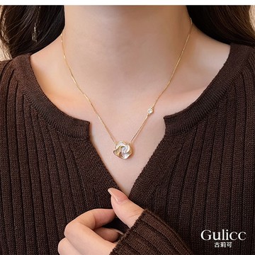 【Gulicc】古莉可 項鍊 高級感白色立體花鎖骨鍊