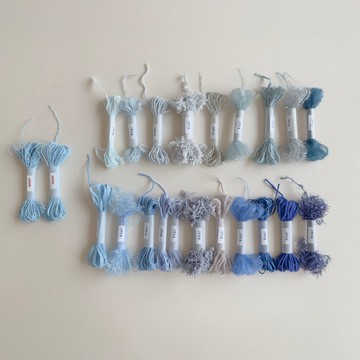 迷你織布機專用織線組 (晨曦藍)