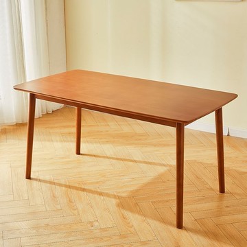 免運/可開票 全實木餐桌櫻桃木色北歐桌子出租屋家用小戶型桌椅組合長方形桌子