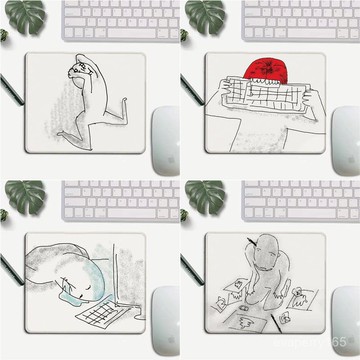 🍀臺灣出貨🍀簡約崩潰髮瘋打工人錶情包小號鼠標墊辦公室搞笑筆記本電腦鍵盤墊禮物