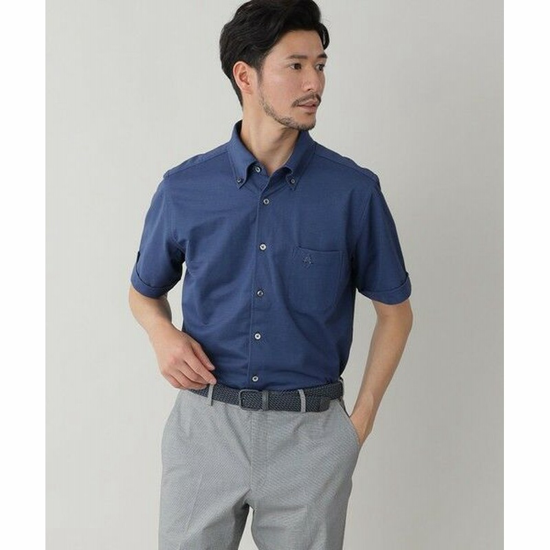 Paul Stuart ポール スチュアート ビズpolo 強撚カノコボタンダウンシャツ フルオープンポロシャツ Coolbiz クールビズ対応 ブルー系6 Ll 通販 Lineポイント最大1 0 Get Lineショッピング