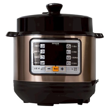 愛華 aiwa DYK-A60 電壓力鍋 3級能源效率  香檳金 + 黑色  5L  1台