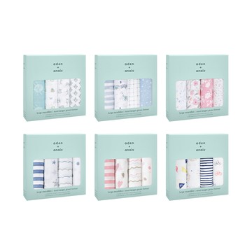 美國 aden+anais 經典多功能包巾4入 - 多款可選