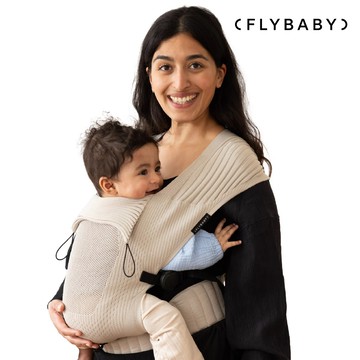 【Flybaby】Air 輕便透氣嬰兒揹巾_奶油白_廠商直送