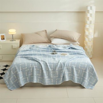 跨境全棉提花毛巾被全棉紗布蓋毯四季蓋毯午睡毯子禮品毛毯廠批發