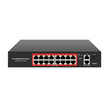 台灣霓虹 240W雲端網管POE交換機16MP+2G+1SFP