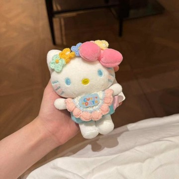 臺灣出貨💥正版HelloKitty包包掛件可愛凱蒂貓包掛飾汽車鑰匙扣掛件毛絨玩偶