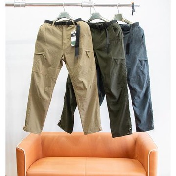 牛貨配腰帶戶外沖鋒褲輕盈透氣防潑水多口袋工裝直筒休閑褲有大碼