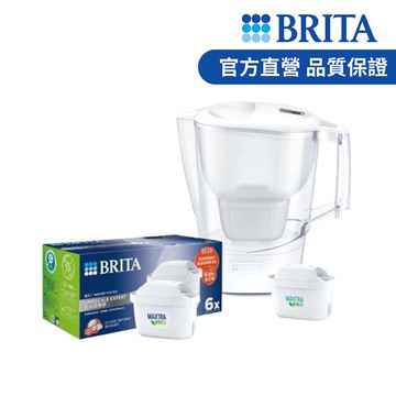 【德國BRITA官方】Aluna 3.5L愛奴娜濾水壺+MAXTRA PRO去水垢專家濾芯6入(共1壺7芯)