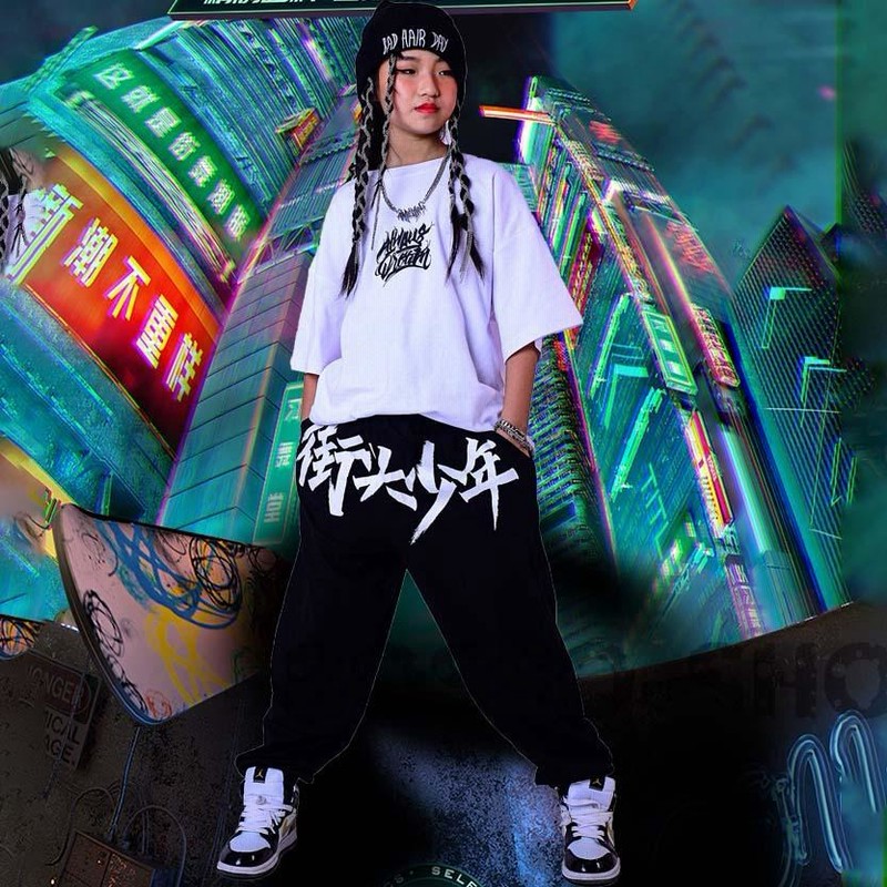 ダンス 衣装 キッズ 韓国 男の子 ガールズ 白黒 トップス 黒 パンツ Hiphop ジャズダンス 練習着 演出服 カジュアル 通販 Lineポイント最大get Lineショッピング