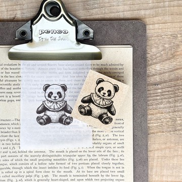 泰迪熊貓印章熊貓毛絨動物印章漢科漢科印章復古老式古董印章