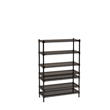 [客尊屋]粗管/沖孔/35x90x135hcm 黑武士沖孔 七層架黑武士