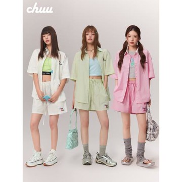 CHUU寬松2024年夏季休閑短袖刺繡