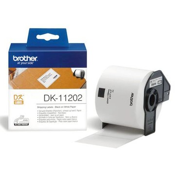 兄弟牌brother定型標籤帶/白底黑字/DK-11202/62x100mm