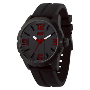 Levi s 詭影任務立體時標時尚腕錶-紅