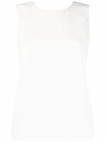 P.A.R.O.S.H. - keyhole-detail sleeveless blouse - women - Polyester - L - White