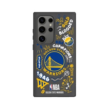 Galaxy S24 Ultra SolidSuit 黑 - NBA - 塗鴉系列-金州勇士 Golden State Warriors - Graffiti